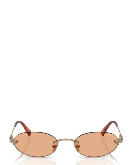 Miu Miu Multicolor Rimless Metal Sunglasses