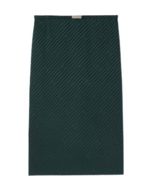 Gucci Green Interlocking G Jacquard Skirt