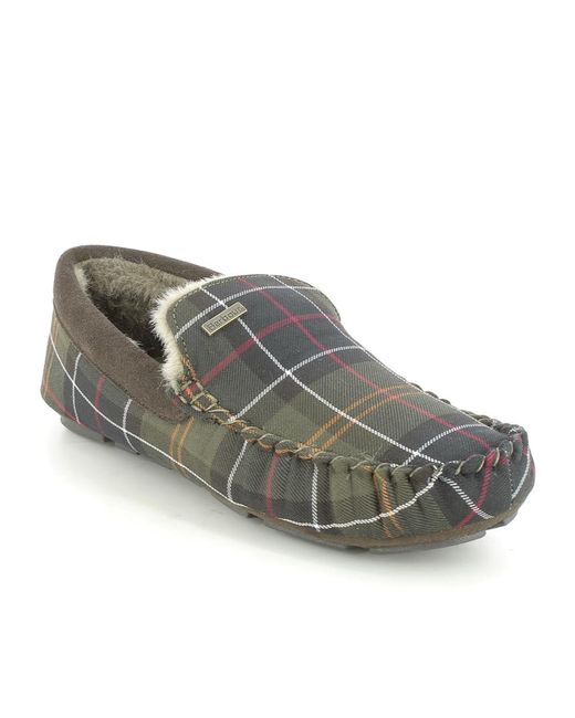 Barbour Gray Round Head Slippers for men