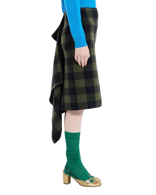 N°21 Black Plaid Skirt