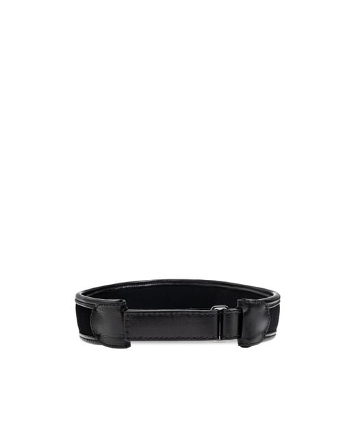 Dolce & Gabbana Black Logo Plaque Gabardine Visor for men