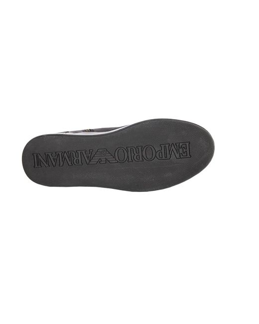 Emporio Armani Brown Logo Casual Sneakers