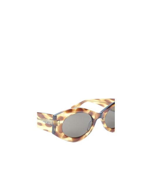 Alaïa White Alaïa Aa0080S Oval-Frame Sunglasses