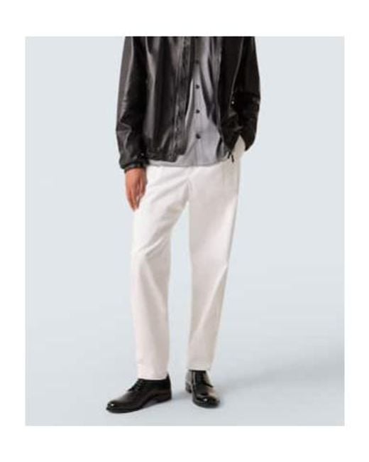 Giorgio Armani White Cotton-Blend Straight Pants for men