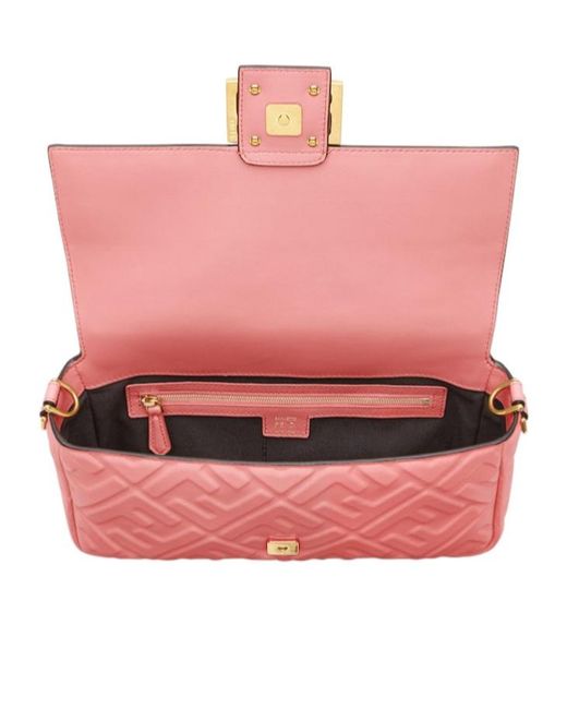 Fendi Pink Medium Baguette Shoulder Bag