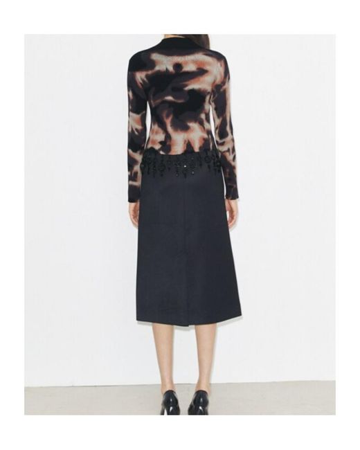 Tory Burch Black Embellished Cotton Top