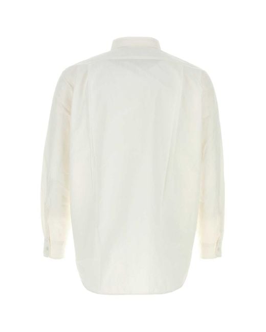 Nanamica White Regular Collar Oversized Shirt for men