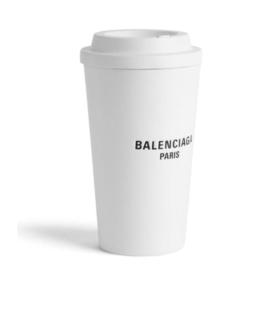 Balenciaga White 9Am Coffee Cup Clutch Bag for men