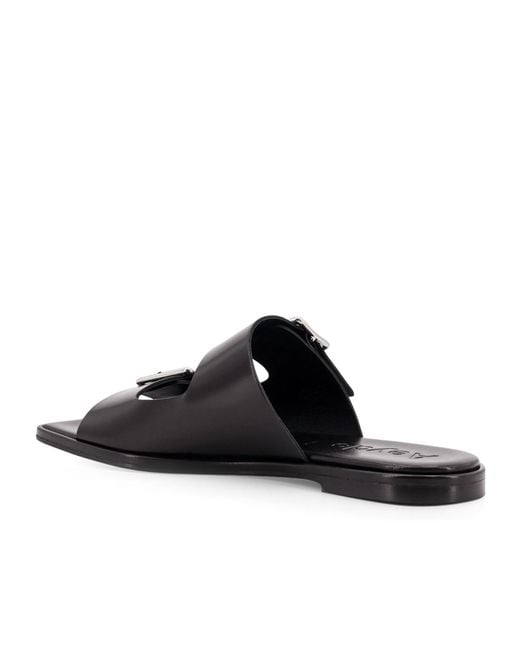 Aeyde Black Tonya Double-Strap Sandals