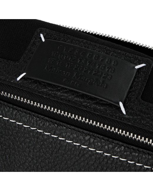 Maison Margiela Black Genuine Leather Baguette Underarm Bag