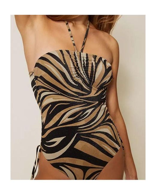 Twinset Multicolor One-Piece Swimsuit With Lurex And Print