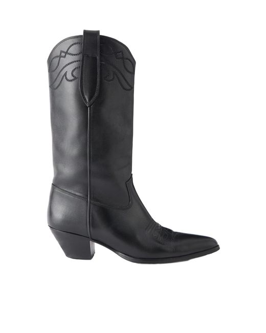 Nili Lotan Black Square Heel Pointed Shoes
