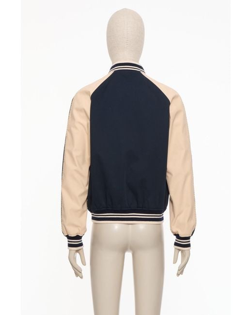 Valentino Blue Vgold Zip-Up Bomber Jacket for men