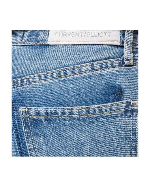 Current/Elliott Blue Logo Jeans