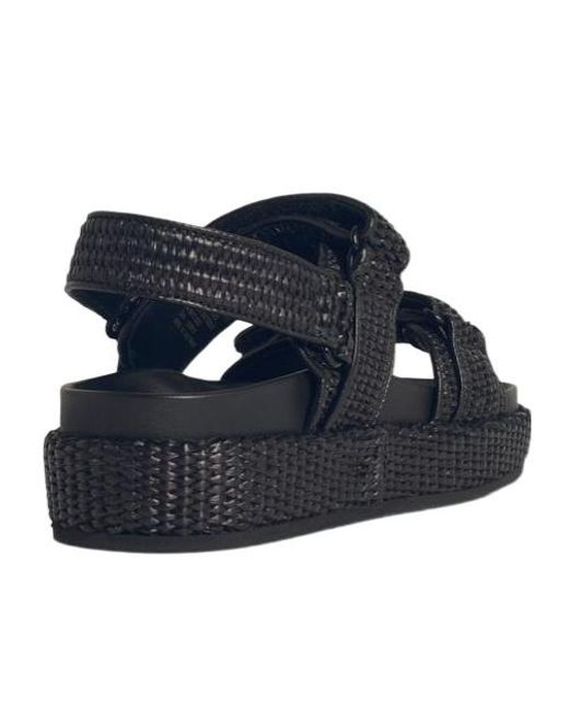 Tory Burch Blue Kira Woven Dual-Band Sport Sandals