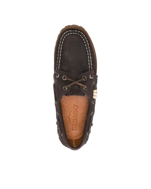 Sebago Brown Round-Toe Flat Shoes