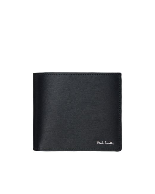 Paul Smith Black Textured Bifold Wallet for men