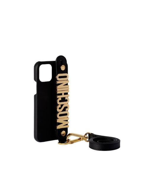 Moschino White Logo Iphone 12 Pro Mobile Phone Case for men
