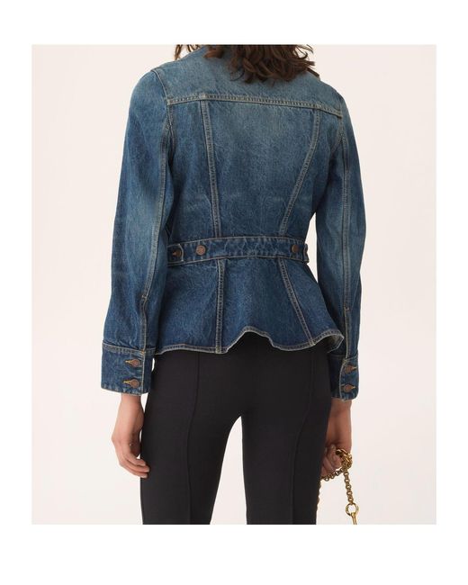 Chloé Blue Peplum Denim Jacket
