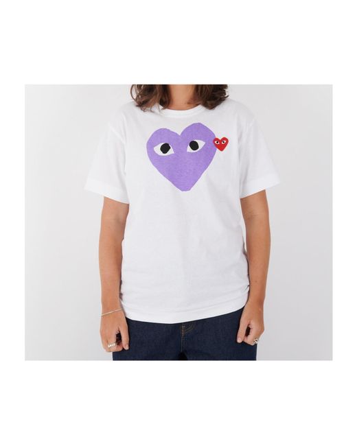 COMME DES GARÇONS PLAY White Crew Neck T-Shirt for men