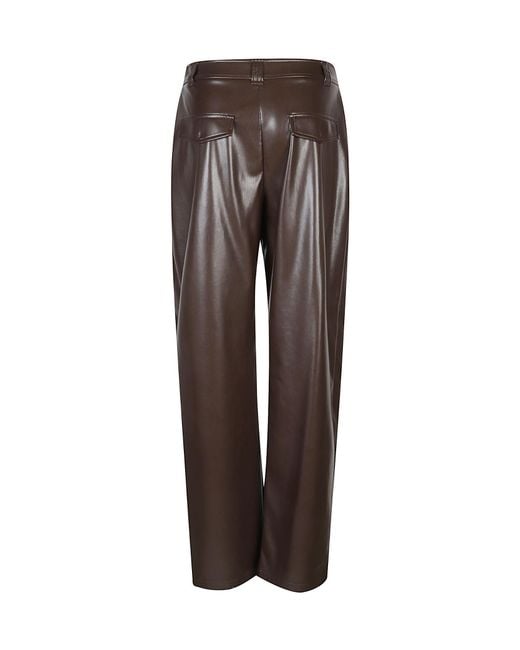 Pinko Brown Panino Pantalone Tessuto Spalm
