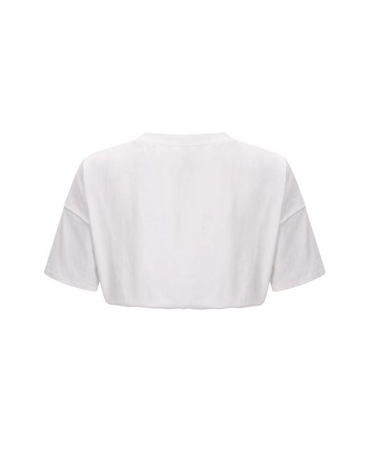 THREE QUARTERS White High Waist Elastic T-Shirt for men
