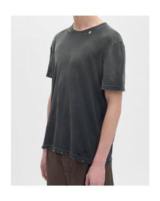 Ann Demeulemeester Gray Baptist Standard T-Shirt With 'Eternal Eagle' for men