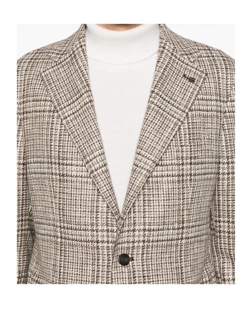 Tagliatore Gray Long-Sleeved Suit Jacket for men
