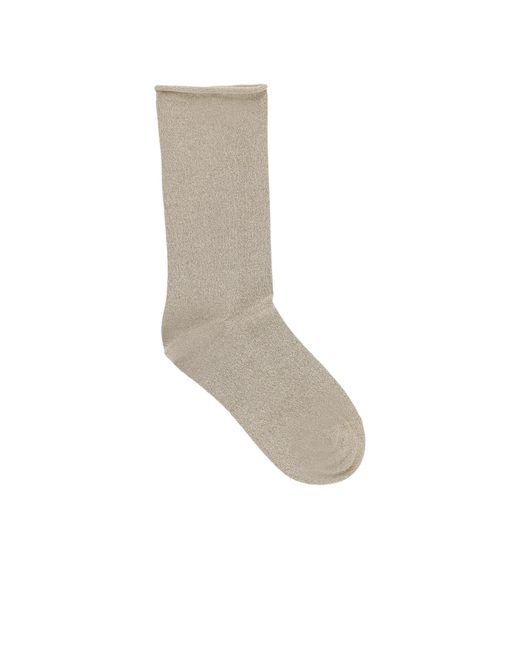 Brunello Cucinelli Gray Metallic Knitted Socks