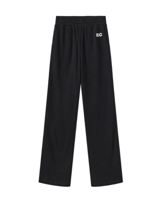 Marissa Chiara Black Embroidered Waffle Trousers
