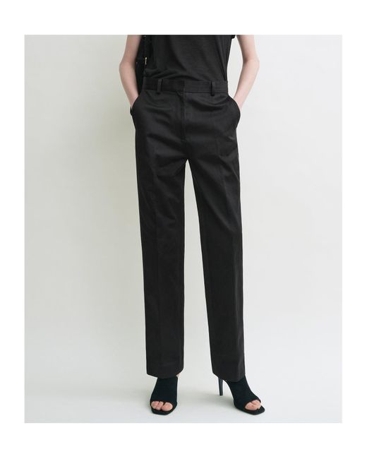 Totême Black Totême Straight Fit Tailored Trousers