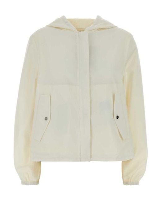 Herno White Long-Sleeve Casual Jacket