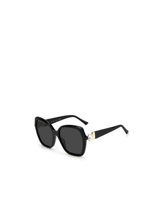 Jimmy Choo Black Eyewear Square Frame Sunglasses