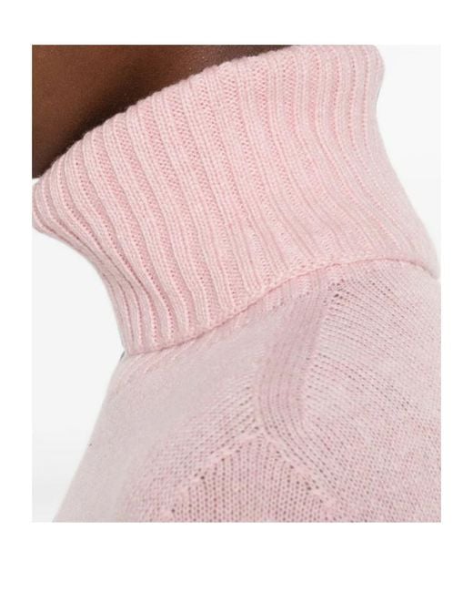 Aragona Pink Turtleneck Sweater