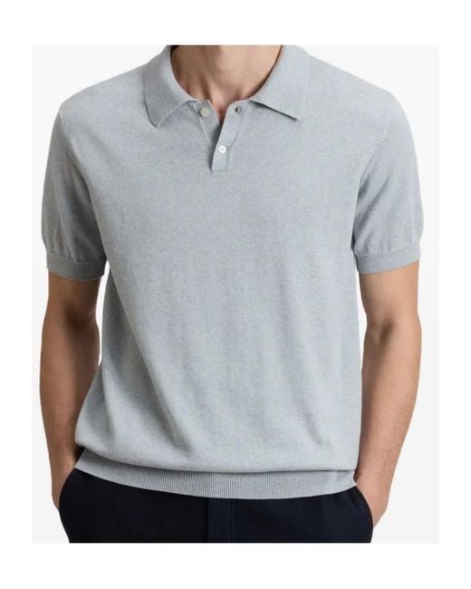 Woolrich Blue Short-Sleeve Cotton Polo Shirt for men