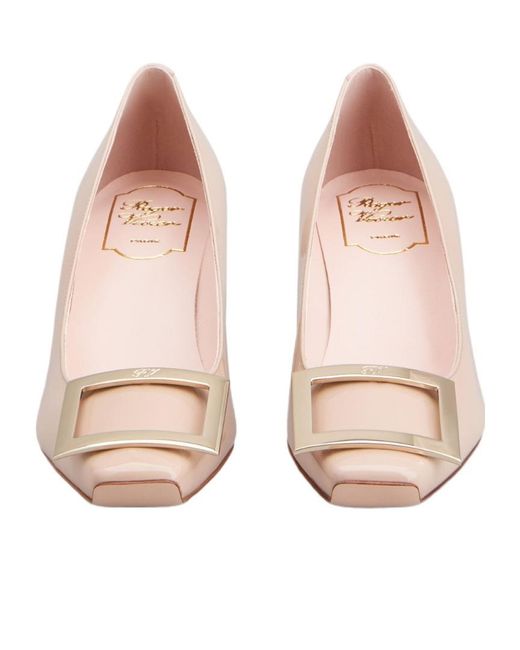 Roger Vivier Pink Trompette Embellished Buckle Pumps