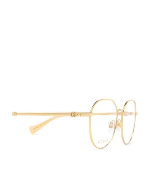 Gucci White Eyewear Oval Frame Glasses