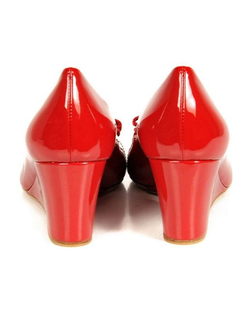 Ferragamo Red Bow Wedges