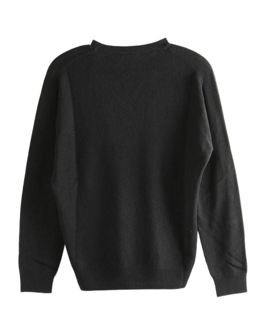 The Row Black Numi V-Neck Long-Sleeve Top