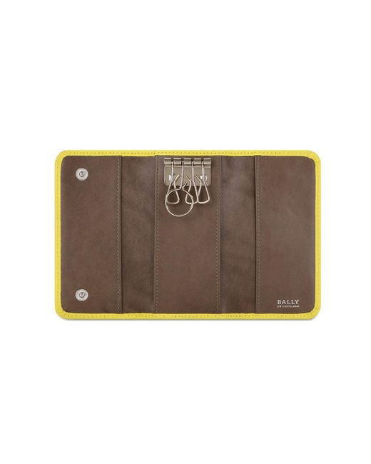 Bally Yellow Logo Details Key Bag