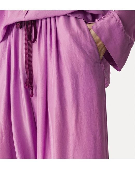 Forte_forte Purple Drawstring Trousers