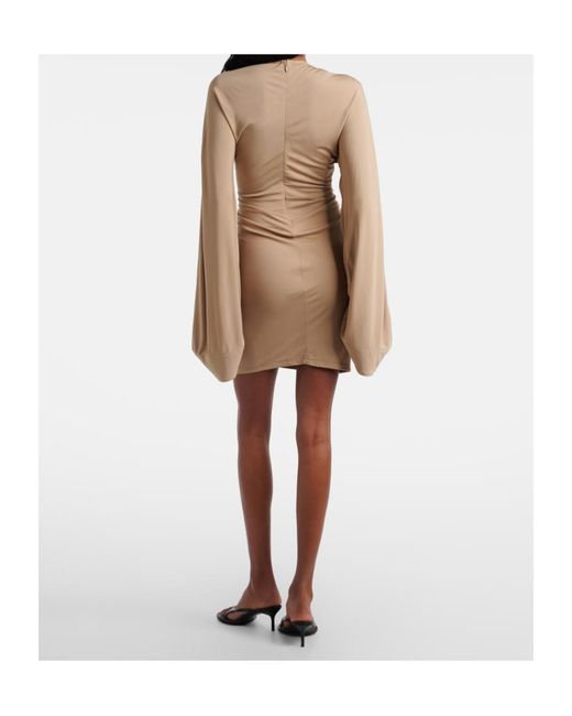 Christopher Esber Natural Salacia Ruched Minidress
