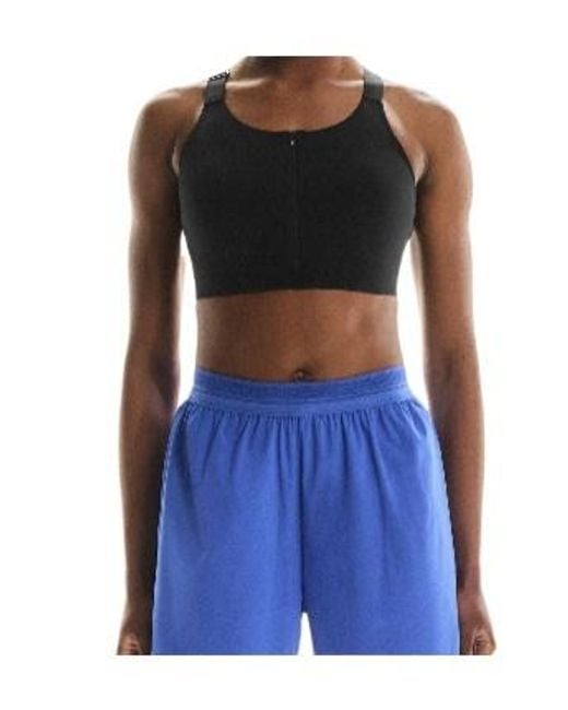 On Shoes Blue Endurance Zip Performance Bra