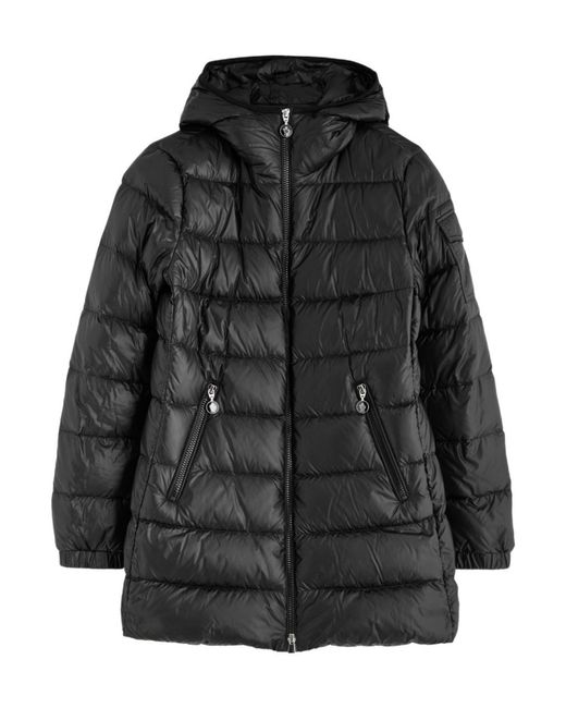Moncler Black Hooded Quilted Shell Jacket