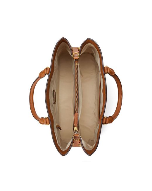 Ralph Lauren Brown Logo Detail Handbag