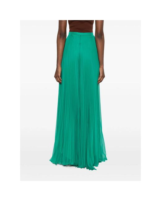 Max Mara Green Wide-Leg Casual Pants