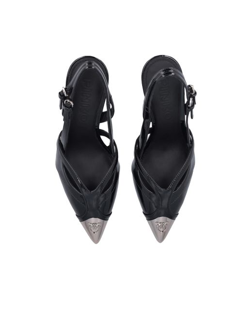 Pinko Black Lucy 90Mm Slingback Pumps