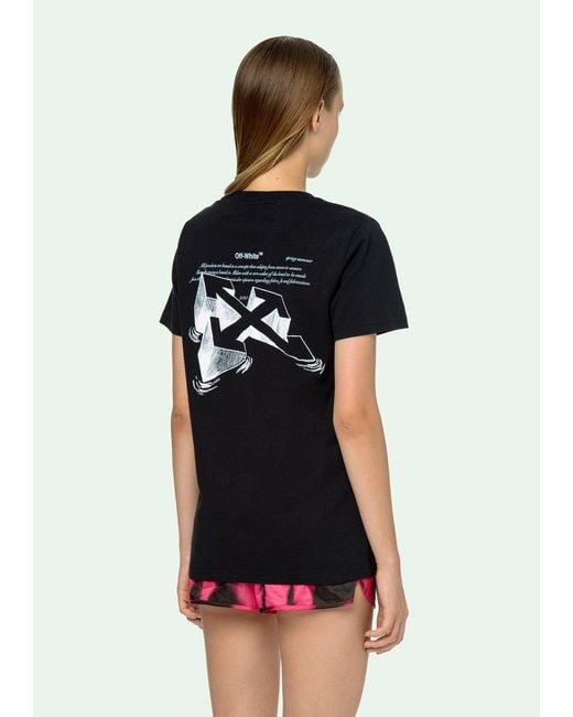 Off-White c/o Virgil Abloh Black Graphic Print Cotton T-Shirt