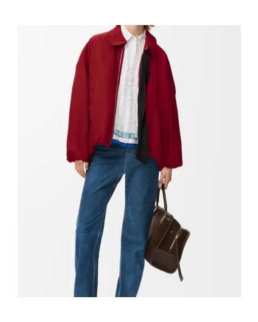 Loewe Red Crinkled Balloon Silhouette Jacket