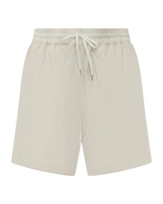 Studio Nicholson White Elastic Drawstring Shorts